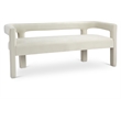 Meridian Furniture Athena Cream Velvet Bench