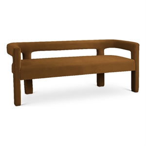 Meridian Furniture Athena Saddle Velvet Bench