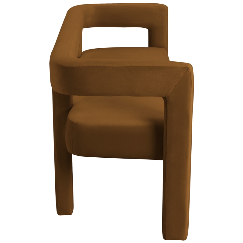 Meridian Furniture Athena Saddle Velvet Bench