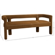 Meridian Furniture Athena Saddle Velvet Bench