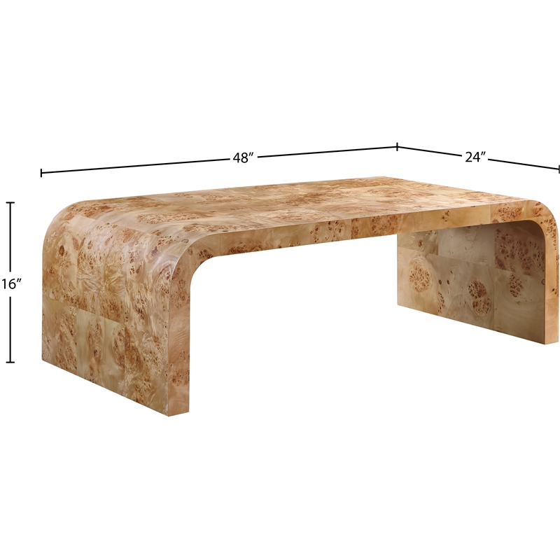 Meridian Furniture Cresthill Natural Ash Coffee Table