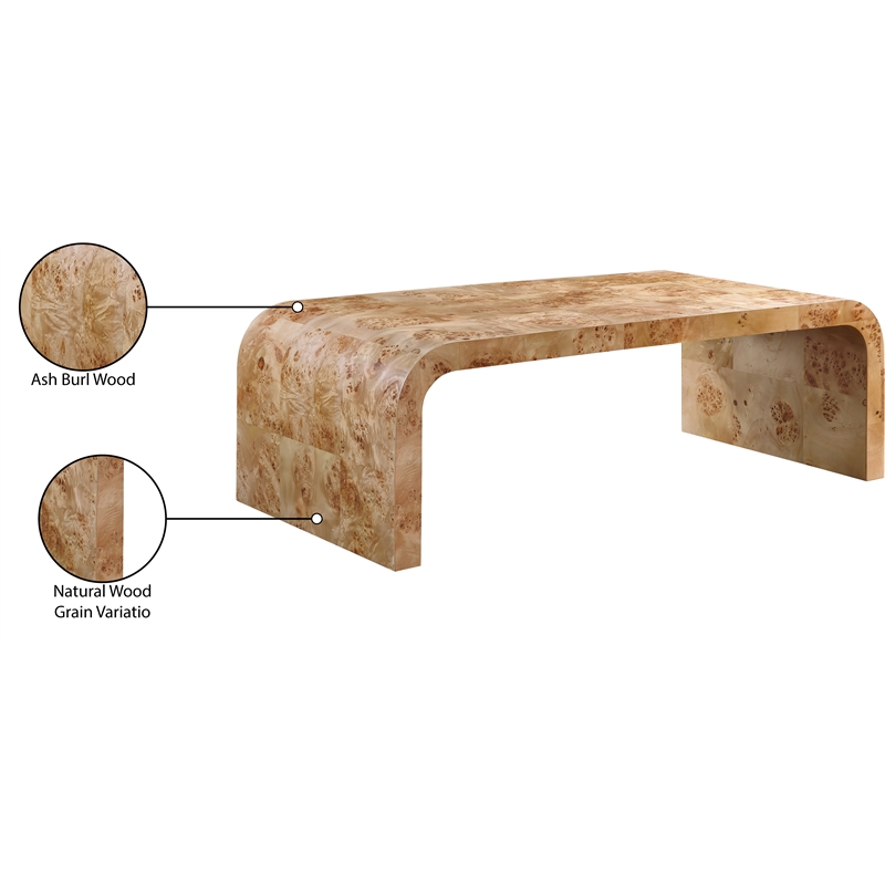 Meridian Furniture Cresthill Natural Ash Coffee Table