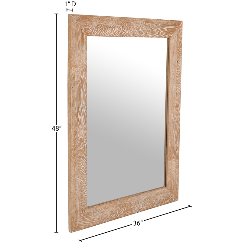 Meridian Furniture Cresthill White Oak Mirror
