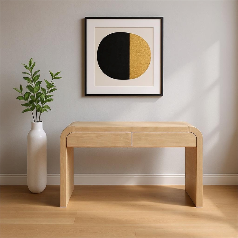 Meridian Furniture Cresthill White Oak Console Table
