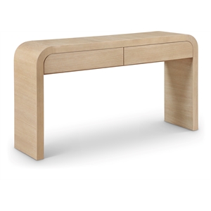 meridian furniture cresthill white oak console table