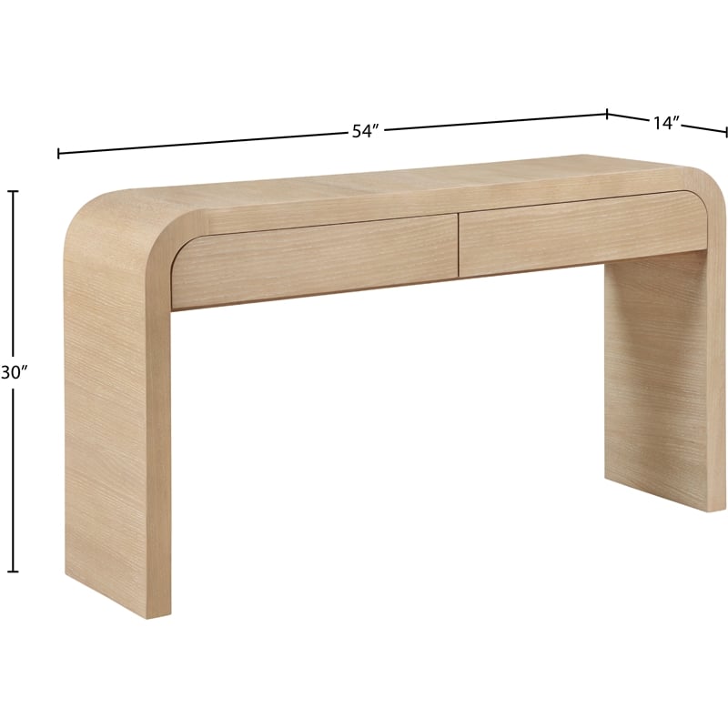 Meridian Furniture Cresthill White Oak Console Table