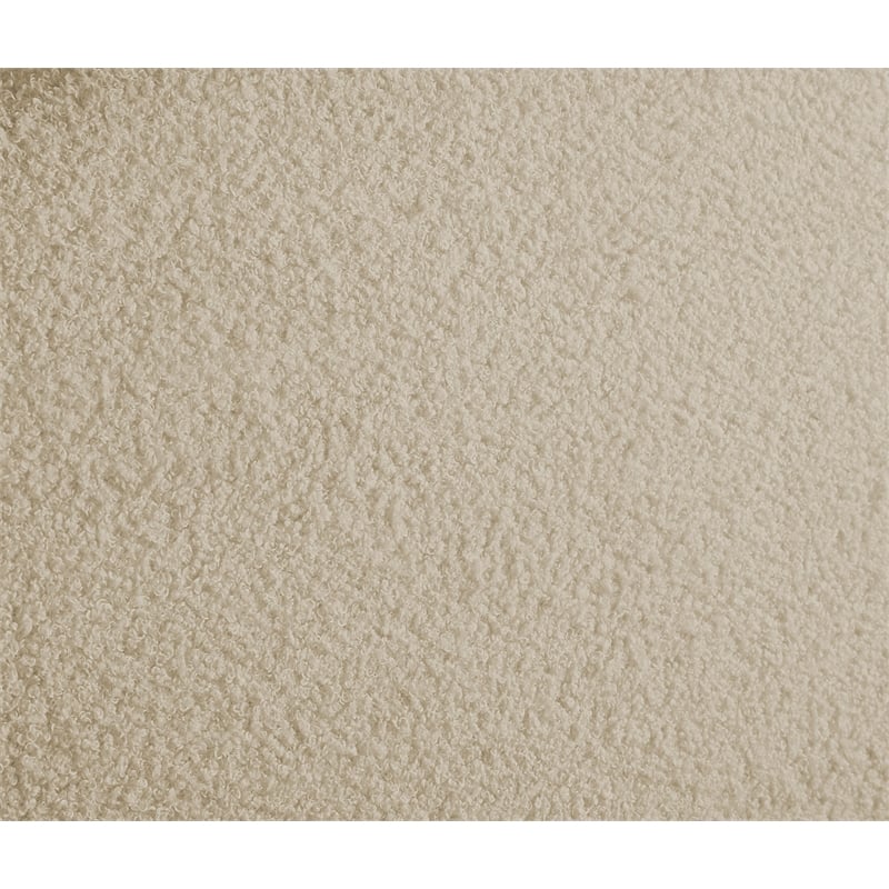 Meridian Furniture Dane Beige Teddy Fabric Queen Bed