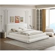 Meridian Furniture Dane Cream Teddy Fabric King Bed