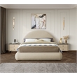 Meridian Furniture Rudy Beige Teddy Fabric Queen Bed