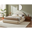 Meridian Furniture Rudy Beige Teddy Fabric Queen Bed