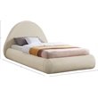 Meridian Furniture Rudy Beige Teddy Fabric Twin Bed