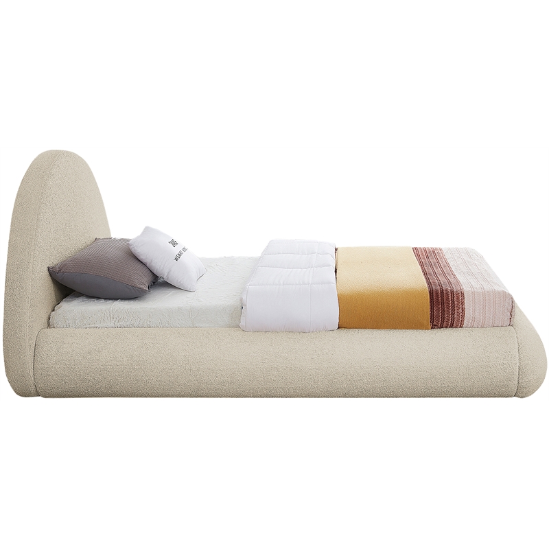 Meridian Furniture Rudy Beige Teddy Fabric Twin Bed