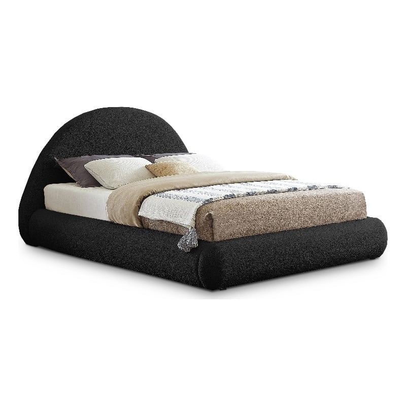 Meridian Furniture Rudy Black Teddy Fabric Full Bed