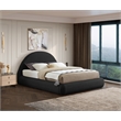 Meridian Furniture Rudy Black Teddy Fabric King Bed