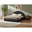 Meridian Furniture Rudy Black Teddy Fabric Queen Bed