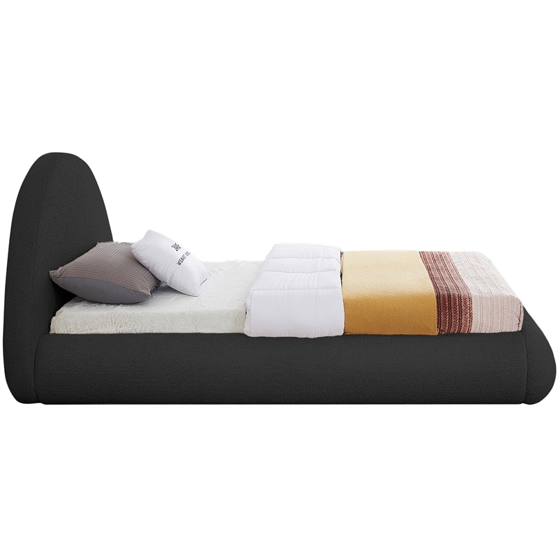 Meridian Furniture Rudy Black Teddy Fabric Twin Bed