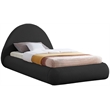 Meridian Furniture Rudy Black Teddy Fabric Twin Bed