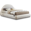 Meridian Furniture Rudy Cream Teddy Fabric Full Bed