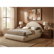 Meridian Furniture Rudy Cream Teddy Fabric Full Bed