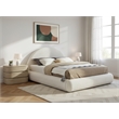 Meridian Furniture Rudy Cream Teddy Fabric King Bed