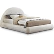 Meridian Furniture Rudy Cream Teddy Fabric Queen Bed