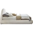Meridian Furniture Rudy Cream Teddy Fabric Queen Bed