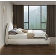 Meridian Furniture Rudy Cream Teddy Fabric Queen Bed
