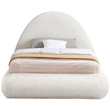 Meridian Furniture Rudy Cream Teddy Fabric Twin Bed