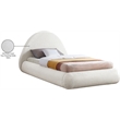 Meridian Furniture Rudy Cream Teddy Fabric Twin Bed