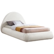 Meridian Furniture Rudy Cream Teddy Fabric Twin Bed