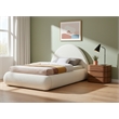 Meridian Furniture Rudy Cream Teddy Fabric Twin Bed