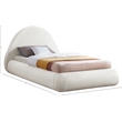 Meridian Furniture Rudy Cream Teddy Fabric Twin Bed