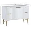 Meridian Furniture Modernist White Bathroom Vanity