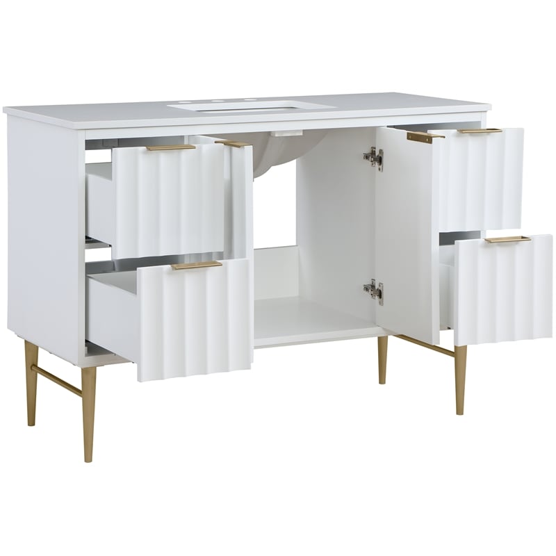 Meridian Furniture Modernist White Bathroom Vanity
