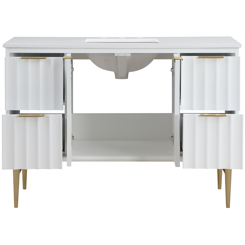 Meridian Furniture Modernist White Bathroom Vanity