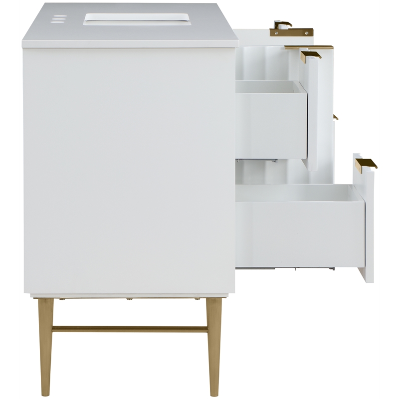 Meridian Furniture Modernist White Bathroom Vanity