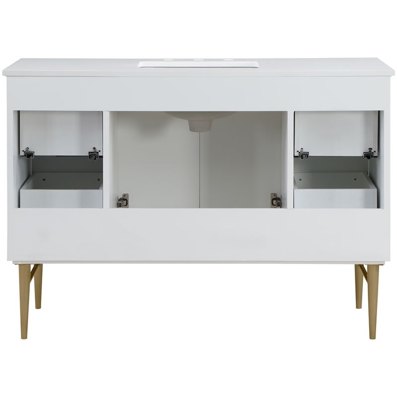 Meridian Furniture Modernist White Bathroom Vanity