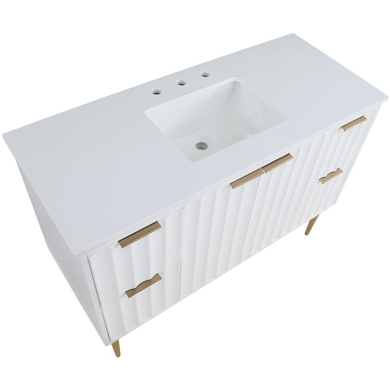 Meridian Furniture Modernist White Bathroom Vanity