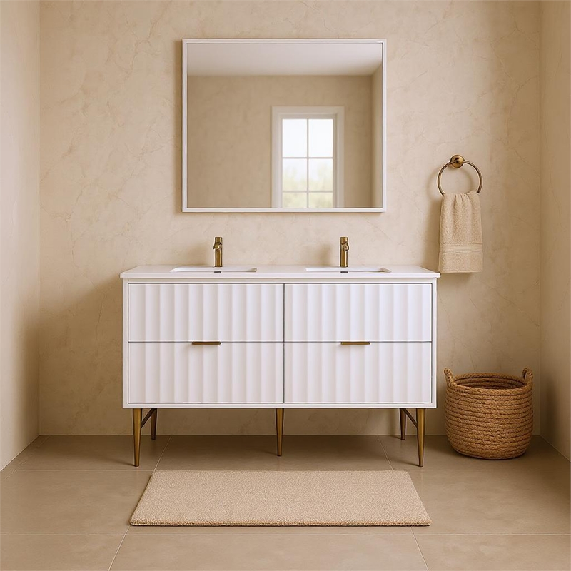 Meridian Furniture Modernist White Bathroom Vanity