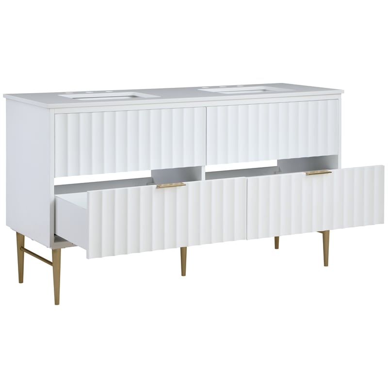 Meridian Furniture Modernist White Bathroom Vanity