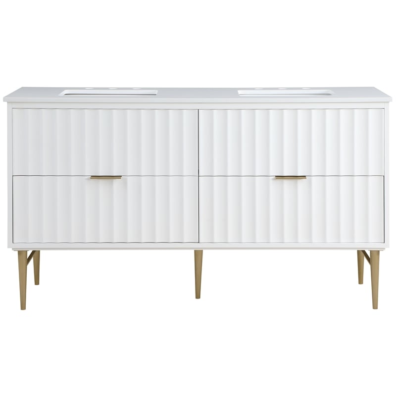 Meridian Furniture Modernist White Bathroom Vanity