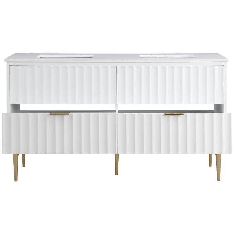 Meridian Furniture Modernist White Bathroom Vanity