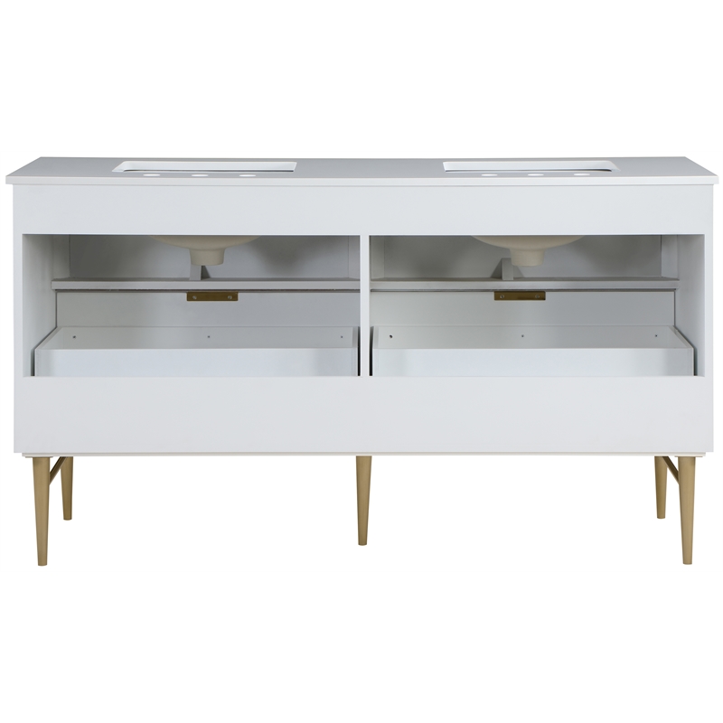 Meridian Furniture Modernist White Bathroom Vanity