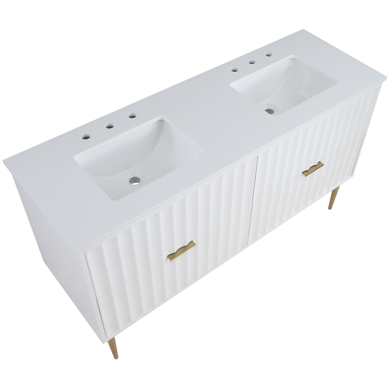 Meridian Furniture Modernist White Bathroom Vanity