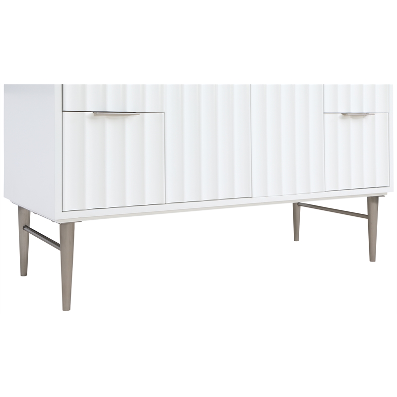 meridian furniture modernist white bathroom vanity