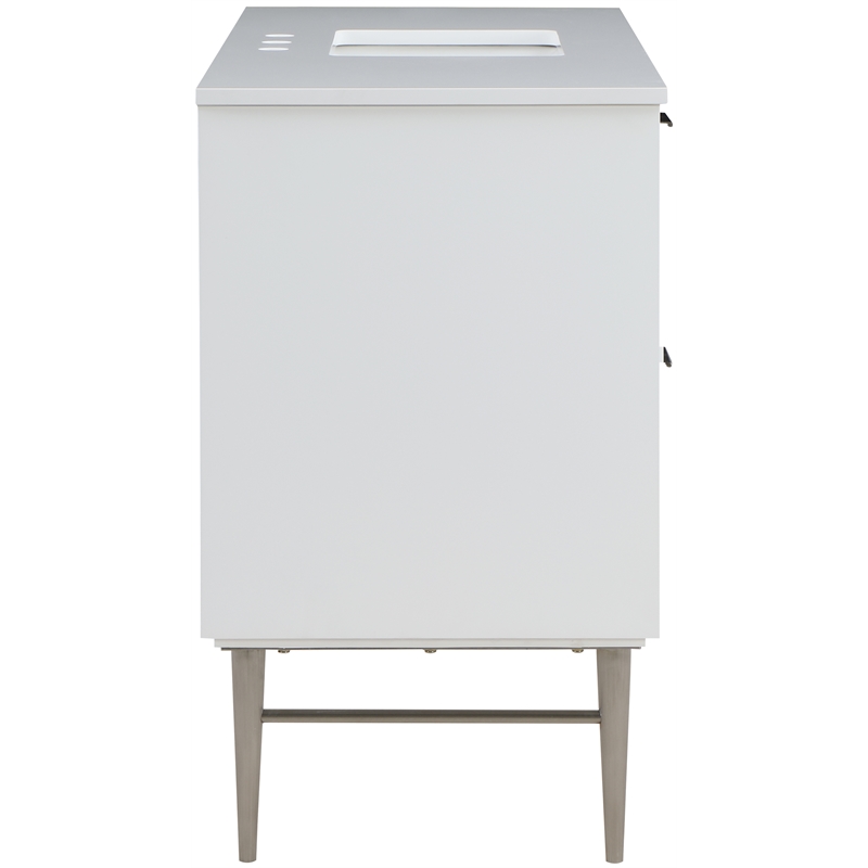 meridian furniture modernist white bathroom vanity