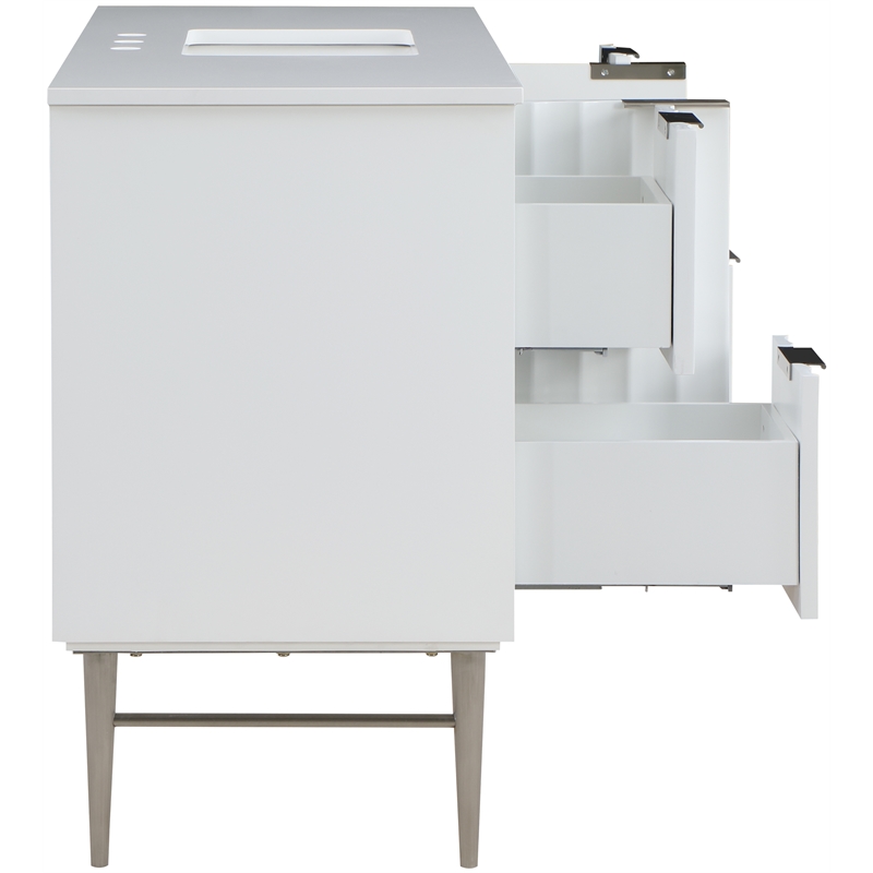 meridian furniture modernist white bathroom vanity