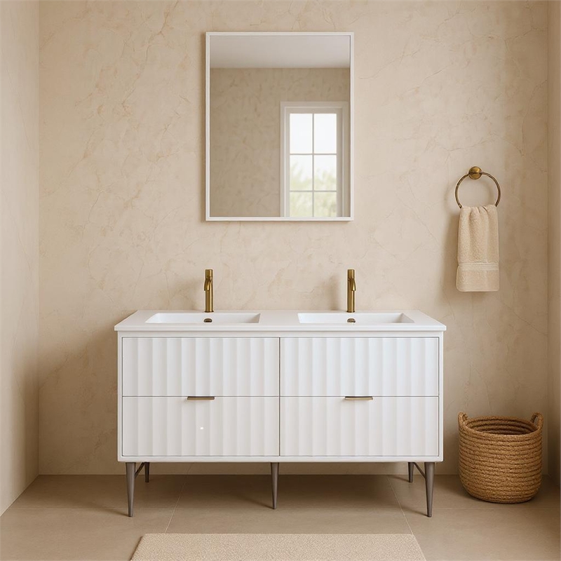 Meridian Furniture Modernist White Bathroom Vanity