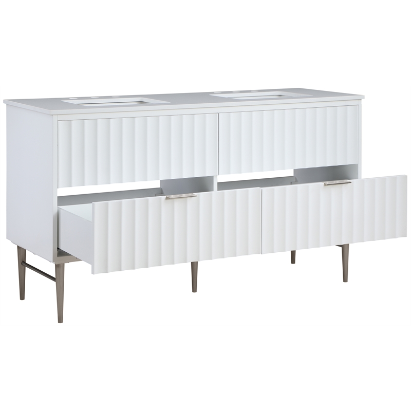 Meridian Furniture Modernist White Bathroom Vanity