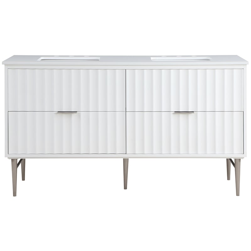 Meridian Furniture Modernist White Bathroom Vanity